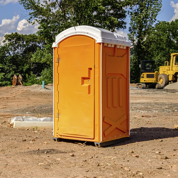 how often are the portable restrooms cleaned and serviced during a rental period in Dresden OH